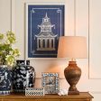 Pagoda Blue And White Wall Art A by Florabelle For Sale