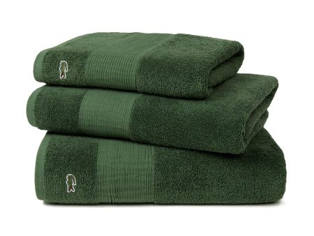 LLECROCO Vert 600gsm Bath Towel Collection by Lacoste For Discount