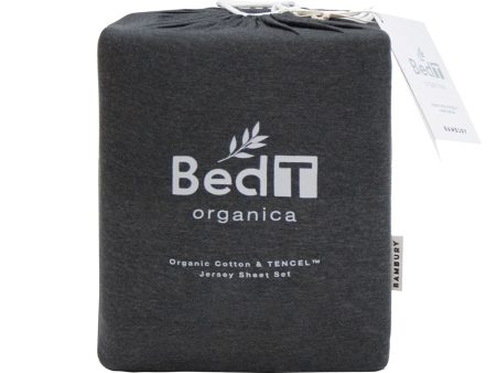 BedT Organica Sheet Set - Charcoal by Bambury Online