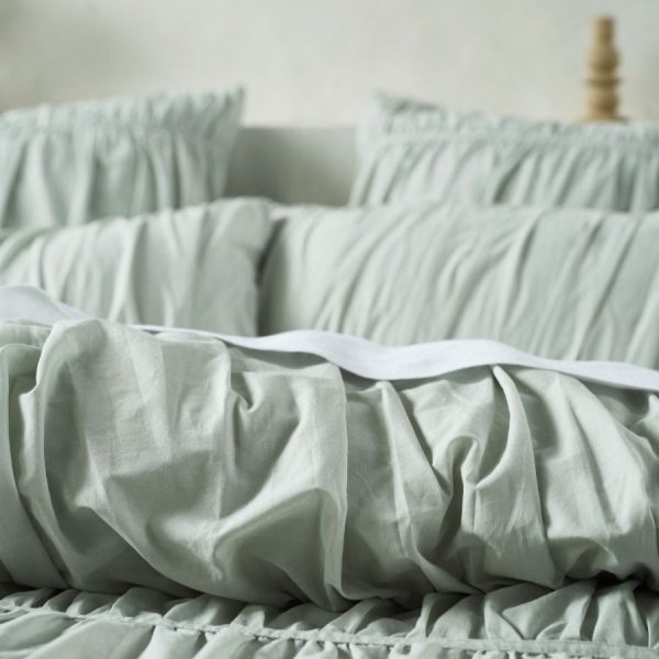 Layla Seafoam Quilt Cover Set by Linen House Online Sale