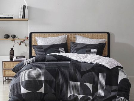 Taj Black Quilt Cover Set by Logan & Mason Fashion