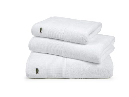 LLECROCO Blanc 600gsm Bath Towel Collection by Lacoste For Cheap