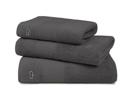 LLECROCO Bitume 600gsm Bath Towel Collection by Lacoste Fashion