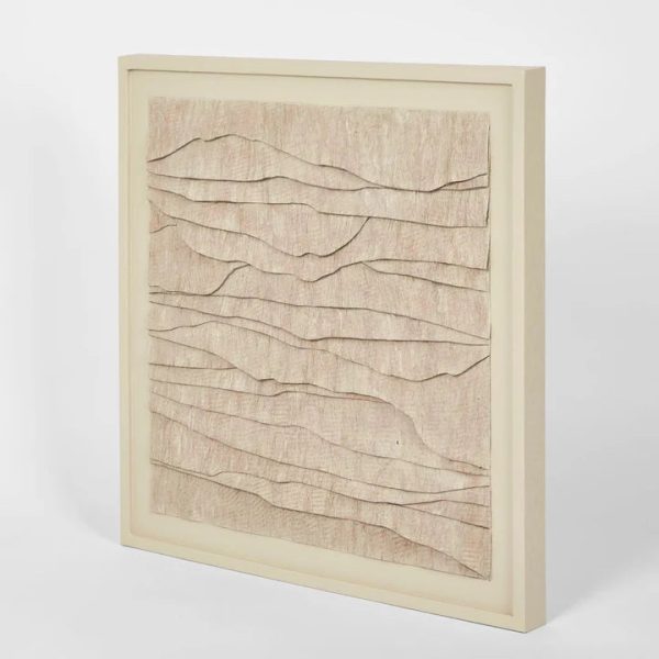 Ladrar Bark Wall Art Square Ecru by Florabelle For Cheap