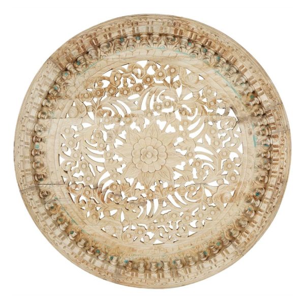 Jaipur Round Carved Panel by Florabelle For Sale