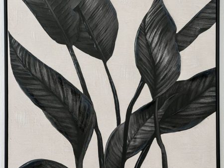 Black Foliage Wall Art 2 by Florabelle Fashion