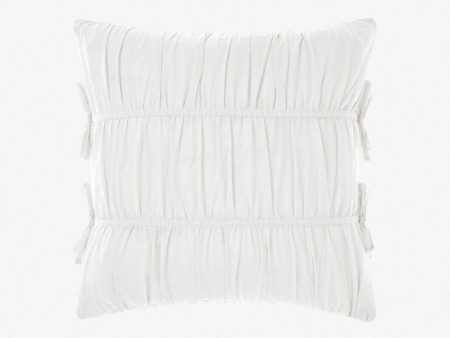 Layla White Square Filled Cushion by Linen House For Discount