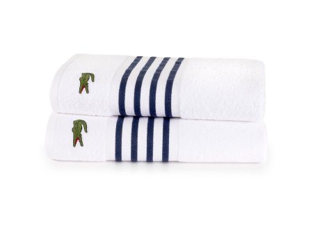 LCOURTLINE Marine Bath Sheet by Lacoste on Sale