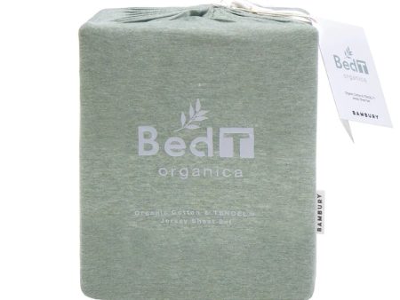 BedT Organica Sheet Set - Sage by Bambury For Sale