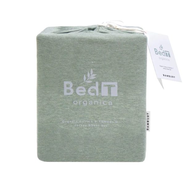 BedT Organica Sheet Set - Sage by Bambury For Sale