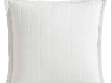 Sierra White European Pillowcase by Logan and Mason Platinum Cheap