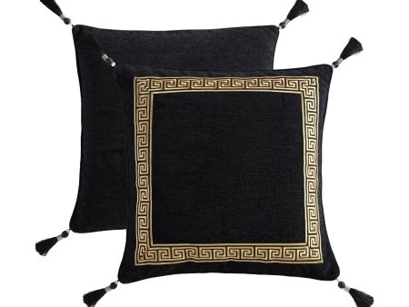 Olympia Black European Pillowcase by Davinci Supply