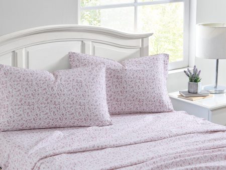 La Paisley Rose Flannelette Sheet Set by Laura Ashley For Discount