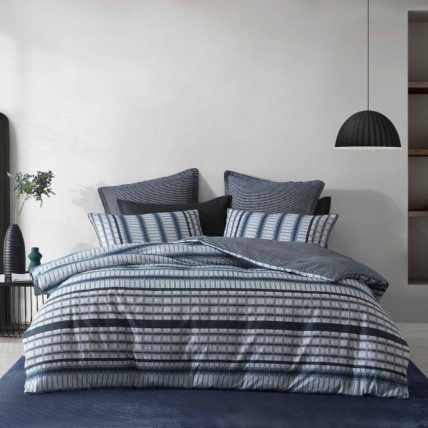 Mason Indigo Quilt Cover Set by Logan & Mason Discount