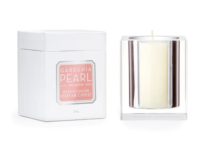 Gardenia Pearl 220g Bevelled Crystal Candle by Abode Aroma Online