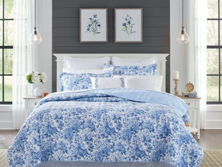 Brighton Delft Blue Coverlet Set by Laura Ashley Online Hot Sale