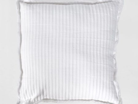 Ribbed Cushion White by Florabelle Hot on Sale