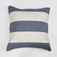 55 Cm Throw Cushion Denim Stripe by Florabelle For Sale