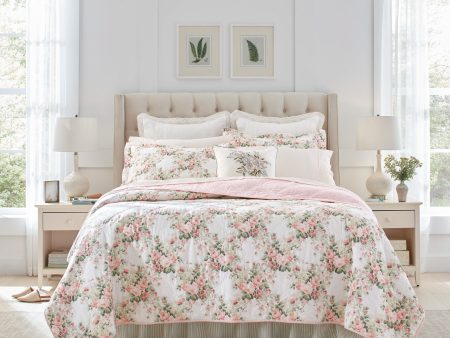 Joyce Peach Bellini Coverlet Set by Laura Ashley Discount