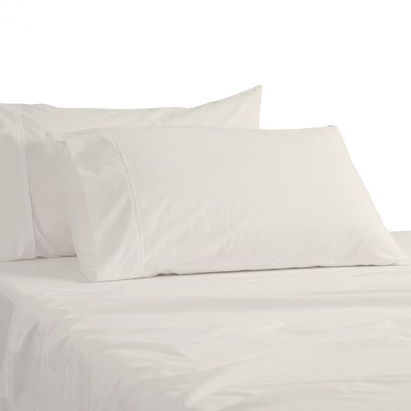 400TC Egyptian Cotton Vanilla KING Pillowcase Pair by Logan and Mason Online now