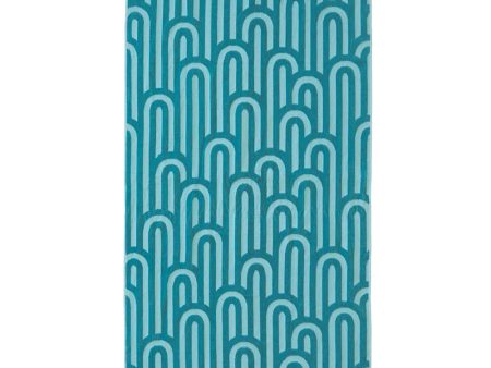 HiLo Beach Towel Arcade - Turquoise by Bambury Online