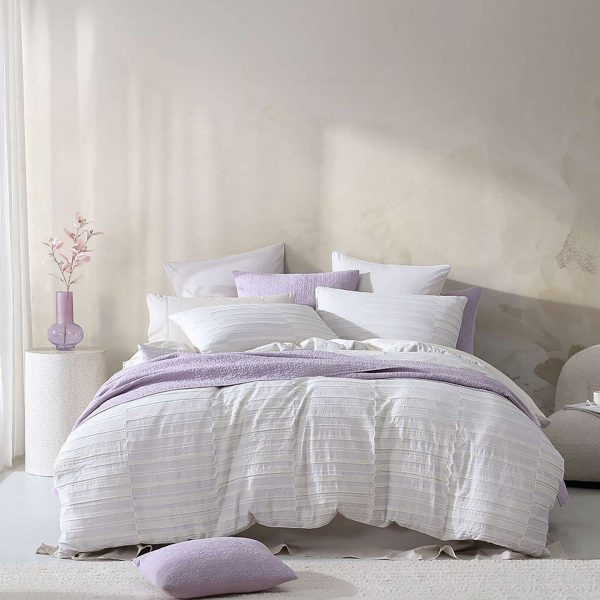 Balmoral Lilac Quilt Cover Set by Logan and Mason Platinum Online now