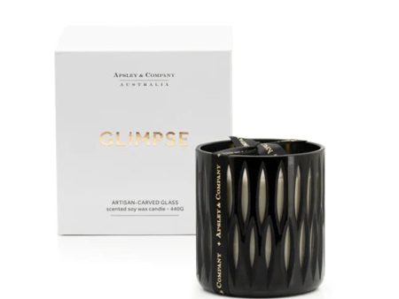 Glimpse Noir Luxury Candle 440g  by Apsley and Company Online Hot Sale