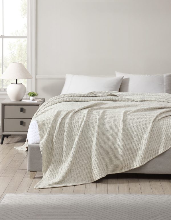 Urban Stone Waffle Blanket by Private Collection Supply