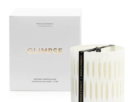 Glimpse Blanc Luxury Candle 1.7kg by Apsley and Company For Sale