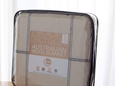 Australian Made Wool Plaid Square Light Blankets by Bambi Supply