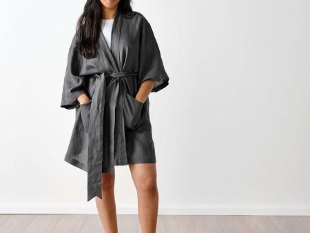 Nimes Magnet Short Robe by Linen House on Sale