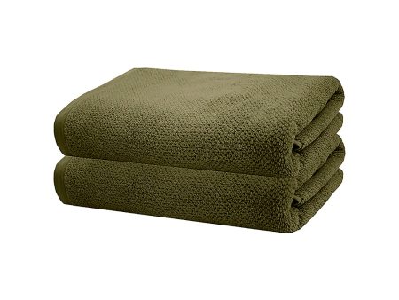 Angove OLIVE Bath Towel 2 Pack by Bambury Cheap