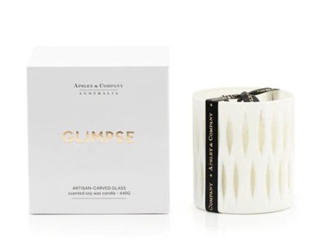 Glimpse Blanc Luxury Candle 440g by Apsley and Company For Sale