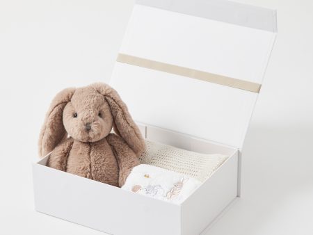 Taupe Bunny Hamper Gift Set by Jiggle & Giggle Discount