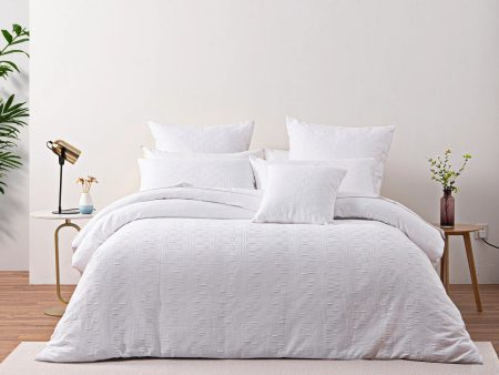 Cosmo White Quilt Cover Set by Bianca Online now