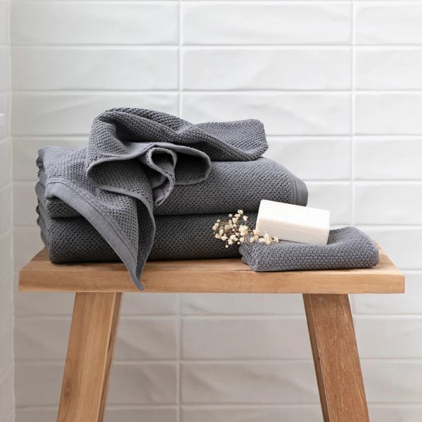 Angove CHARCOAL Bath Towel 2 Pack by Bambury For Cheap