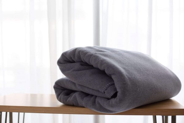 Australian Made Wool Twill Grey Blankets by Bambi For Sale