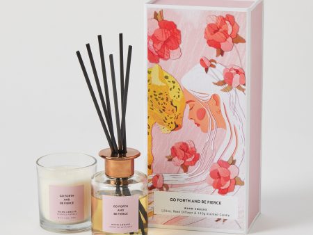 Go Forth And Be Fierce Candle & Diffuser Gift Set by Pilbeam Living Discount