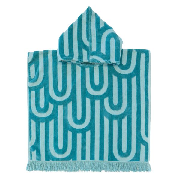 HiLo Kids Beach Poncho - Turquoise by Bambury For Cheap