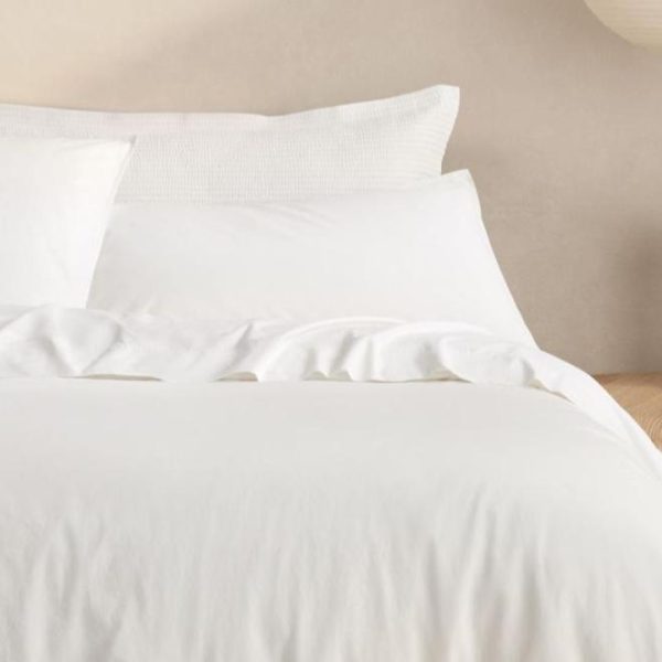 Bayley White Tailored Standard Pillowcase Pair by Sheridan Hot on Sale