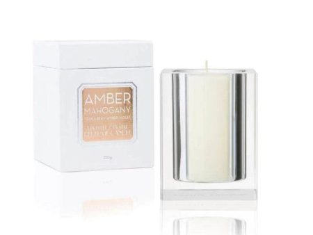 Amber Mahogany 220g Bevelled Crystal Candle by Abode Aroma Fashion