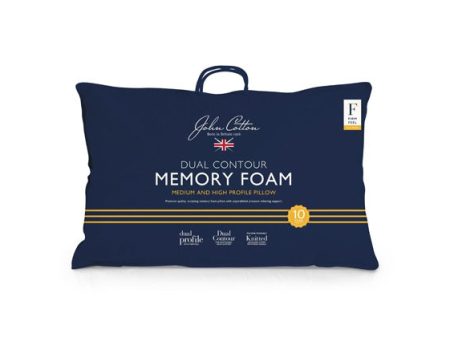 John Cotton Dual Contour Memory Foam Pillow Online Hot Sale