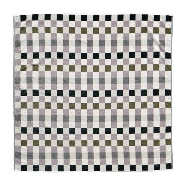 Jacquard Beach Blanket Truffle Check by Bambury Fashion