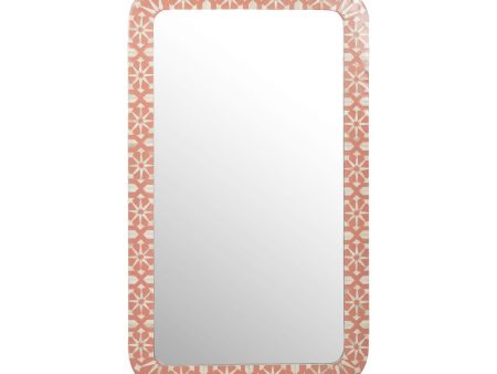 Adina Bone Inlay Mirror Peach White by Florabelle on Sale