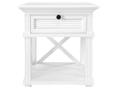 West Beach Hamptons Bedside Table W Drawer White Fashion