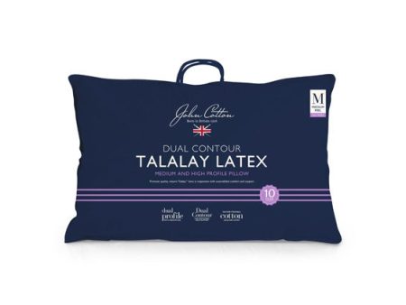 John Cotton Dual Contour Talalay Latex Pillow Online Hot Sale