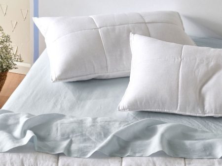 Nimes White Linen Pillowsham Pair by Linen House For Cheap