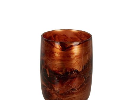 Jafar Glass Vase Amber Online now