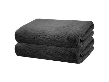 Angove CHARCOAL Bath Towel 2 Pack by Bambury For Cheap