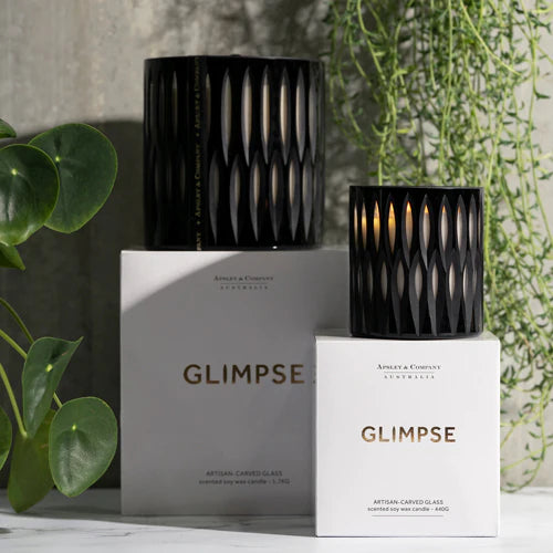 Glimpse Noir Luxury Candle 440g  by Apsley and Company Online Hot Sale